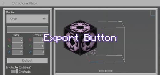 Addon: Structure Block | Export Button for MCPE