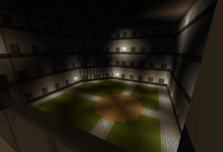 Level 188 Of The Backrooms - The Courtyard of Windows 