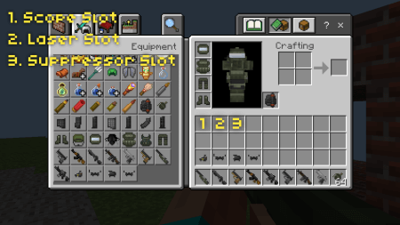 Download Aplok Guns Addon for Minecraft. Guns Mod.