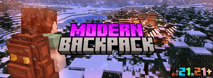 Download Modern Backpacks Addon in Minecraft. Backpacks Mod