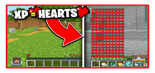 Addon: Minecraft! But Your XP = Your Heart