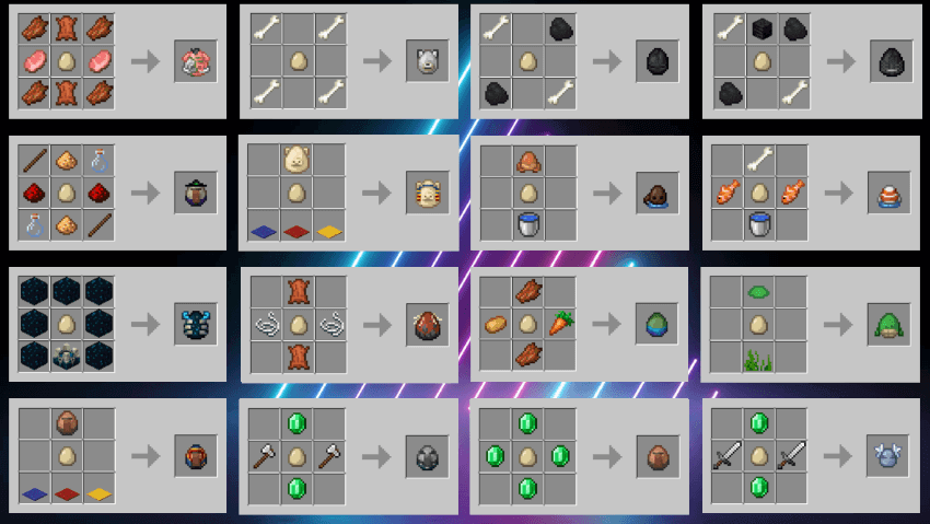 Download Craftable Spawn Eggs Addon for Minecraft.