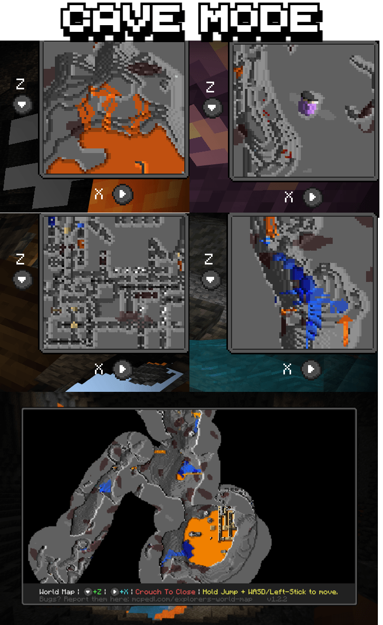 Cave map mode