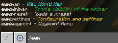Explorer's World Map commands